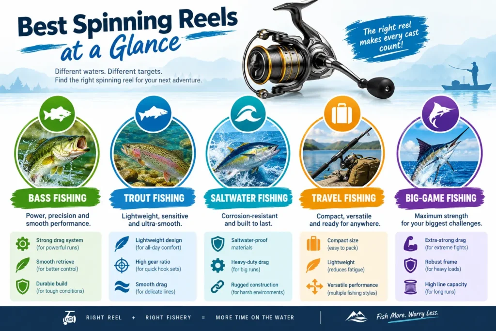 Best Spinning Reels (2026): Top Picks for Every Angler 1 Best Spinning Reels for fishing