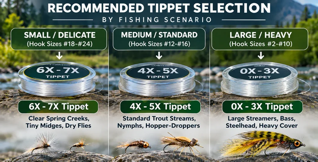 Fly Fishing Tippet 101 - Sizes, Types & How to Choose 2 How to Match Tippet Size to Your Fly and Target Fish