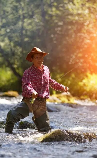 fly fishing for trout