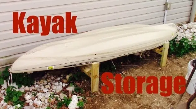 Storing kayak on the ground