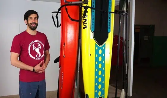 store kayaks vertically