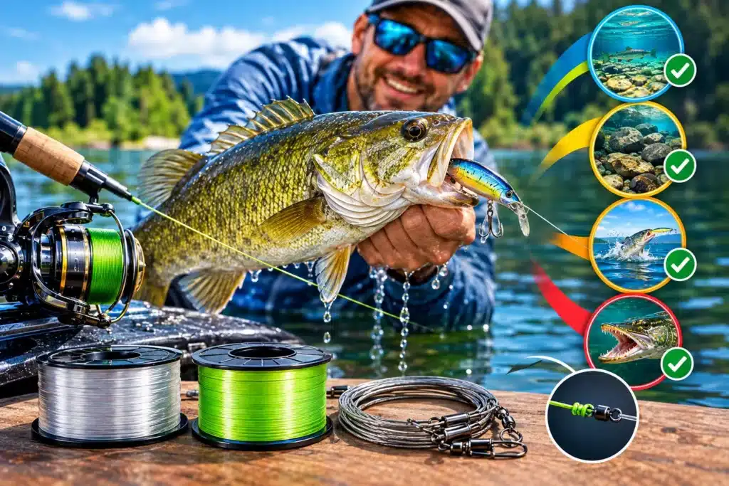 What is leader line in fishing