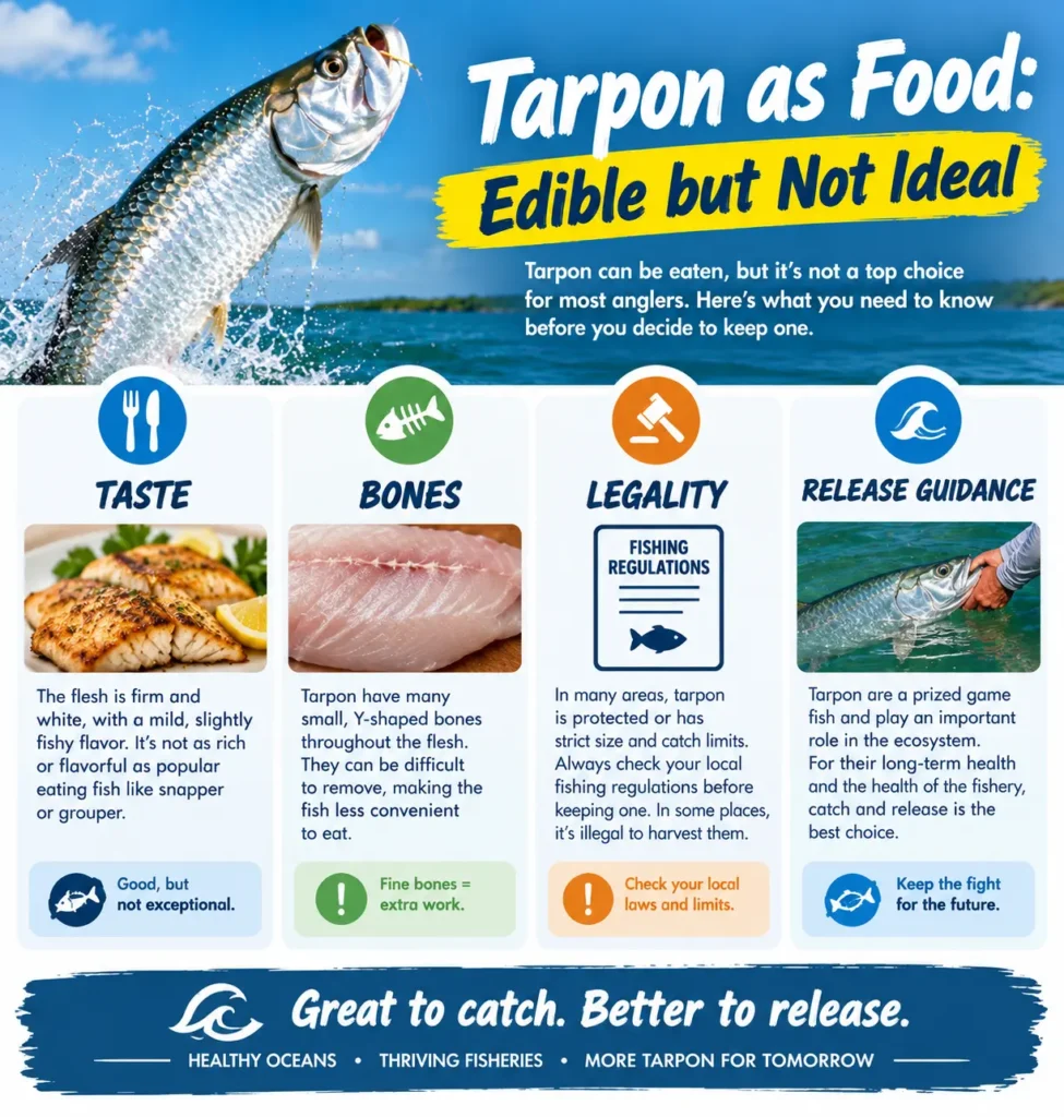 Can You Eat Tarpon Fish? Taste, Bones & Safety Explained 1 Is tarpon a good eating fish