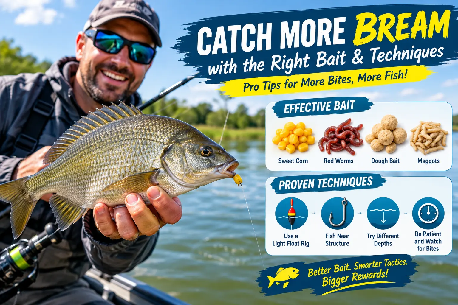 Home 2 Angler catching bream using effective bait and Bream fishing techniques