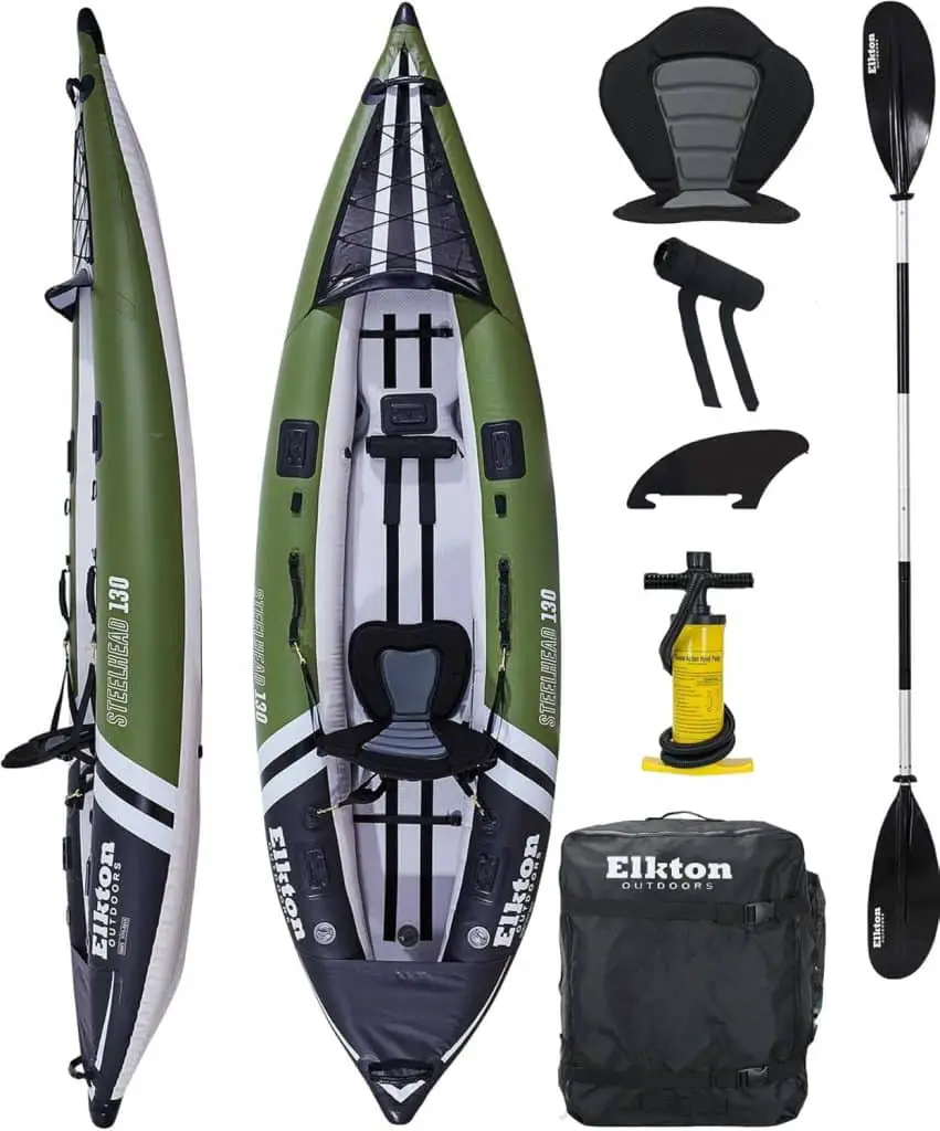 Elkton Outdoors Steelhead Inflatable Fishing Kayak