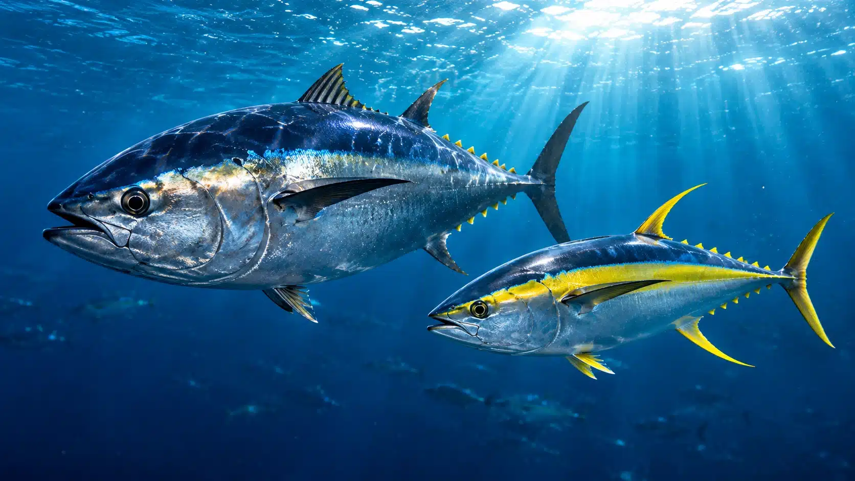 Bluefin vs yellowfin tuna Fish