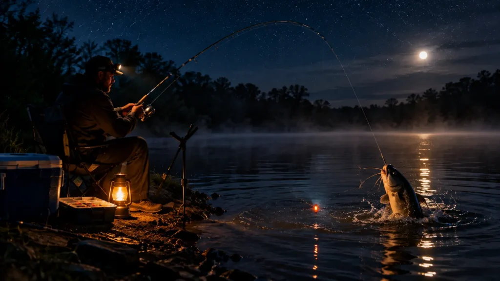 Catching Catfish at Night