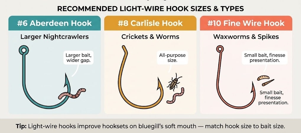 Best Bait for Bluegill - 9 Proven Options for More Bites 4 How to Choose the Right Hook and Bait Size for Bluegill Fish