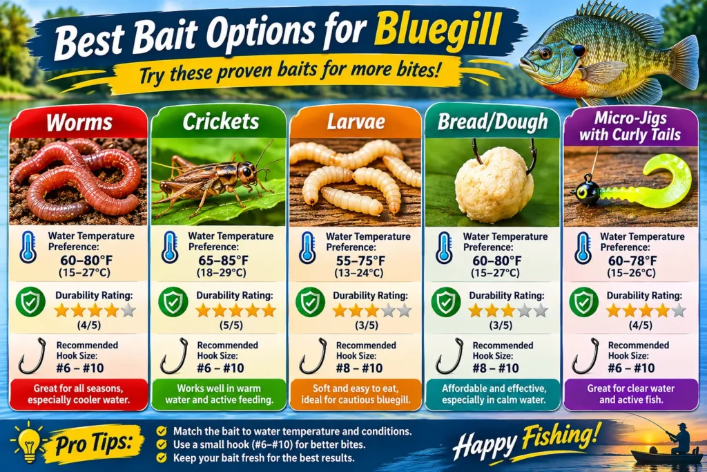 Best Bait for Bluegill - 9 Proven Options for More Bites 1 What Is the Best Bait for Bluegill and Crappie