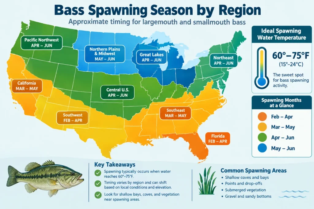 When Do Largemouth Bass Spawn? Timing, Temps & Tips 3 What Water Temperature Triggers Largemouth Bass Spawning
