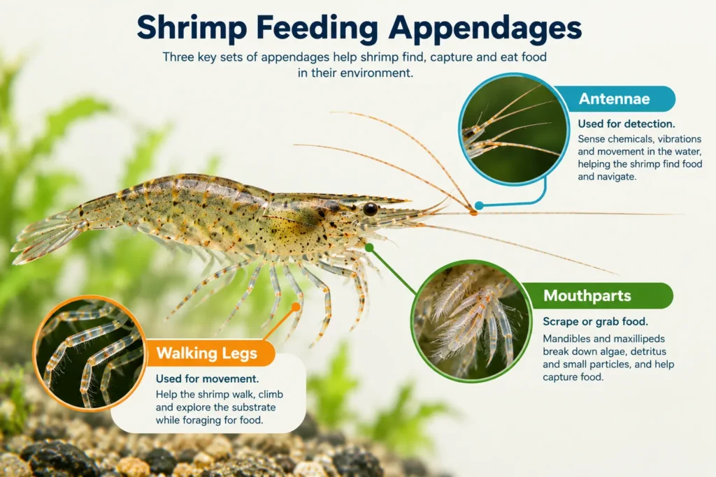 Are Shrimp Bottom Feeders? Facts About Their Diet 2 shrimp feeding appendages