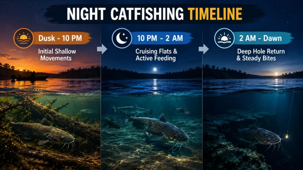 the Best Time to Catch Cat fish at Night